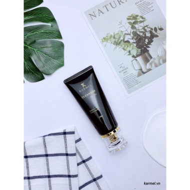 Sữa rửa mặt Karmel không bọt Cleanser và Kem dưỡng ẩm da dầu mụn Freeship quà 5
