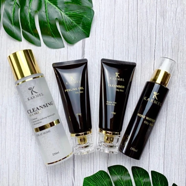 Sữa rửa mặt Karmel không bọt Cleanser và Kem dưỡng ẩm da dầu mụn Freeship quà 6