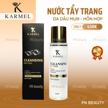 Sữa rửa mặt Karmel không bọt Cleanser và Kem dưỡng ẩm da dầu mụn Freeship quà 7
