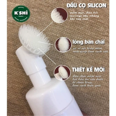 Sữa rửa mặt K'shi đầu cọ 150ml - Sạch sâu, kiềm dầu, ngừa mụn, dưỡng trắng da 3 Sữa rửa mặt K'shi đầu cọ 150ml - Sạch sâu, kiềm dầu, ngừa mụn, dưỡng trắng da 3