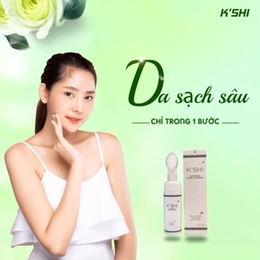 Sữa rửa mặt K'shi đầu cọ 150ml - Sạch sâu, kiềm dầu, ngừa mụn, dưỡng trắng da 8 Sữa rửa mặt K'shi đầu cọ 150ml - Sạch sâu, kiềm dầu, ngừa mụn, dưỡng trắng da 8