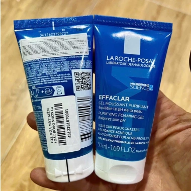Sữa rửa mặt La Roche Posay Effaclar Gel Mini 50ml mẫu mới - Giảm mụn, kiềm dầu, giá 52.000 VND
