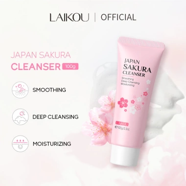 Sữa rửa mặt LAIKOU hoa anh đào Nhật Bản kiềm dầu, làm sạch mụn đầu đen, thu nhỏ lỗ chân lông 50g - giá 45.100 VNĐ 10 Sữa rửa mặt LAIKOU hoa anh đào Nhật Bản kiềm dầu, làm sạch mụn đầu đen, thu nhỏ lỗ chân lông 50g - giá 45.100 VNĐ 10