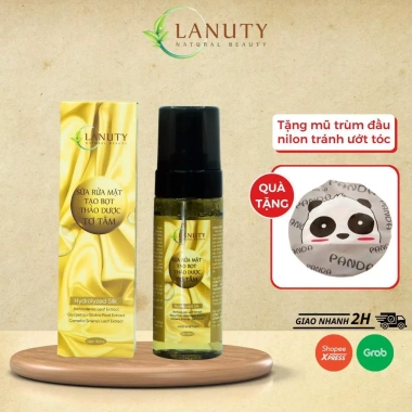 Sữa rửa mặt Lanuty tạo bọt thảo dược tơ tằm 150ml dưỡng ẩm, thông thoáng lỗ chân lông 44.100