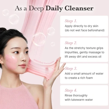 Sữa Rửa Mặt Medicube PDRN Pink Niacinamide 120g Làm sáng da, bọt mịn cho da nhạy cảm, chỉ 320.000 VND