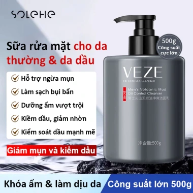 Sữa rửa mặt nam 500ml - Trắng da, giảm mụn, kiểm soát dầu, dưỡng ẩm sâu 2