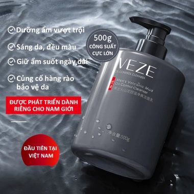 Sữa rửa mặt nam 500ml - Trắng da, giảm mụn, kiểm soát dầu, dưỡng ẩm sâu 3