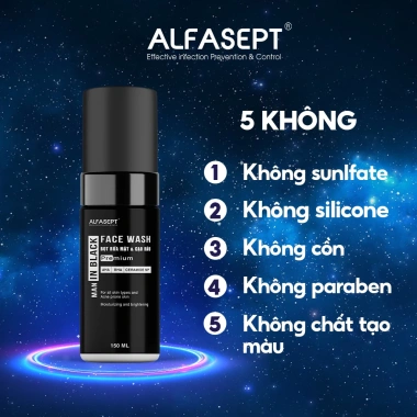 Sữa Rửa Mặt Nam ALFASEPT Bọt - Giảm Mụn, Kiểm Soát Dầu, Sáng Da BHA Niacinamide 199k 2