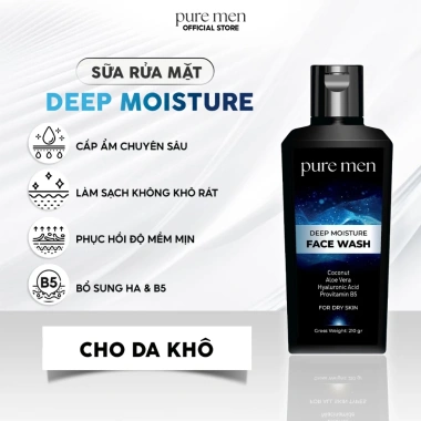 Sữa rửa mặt Pure Men nam - Làm sạch sâu, tẩy da chết, kiểm soát da nhờn mụn, 100ml/175ml, 129k