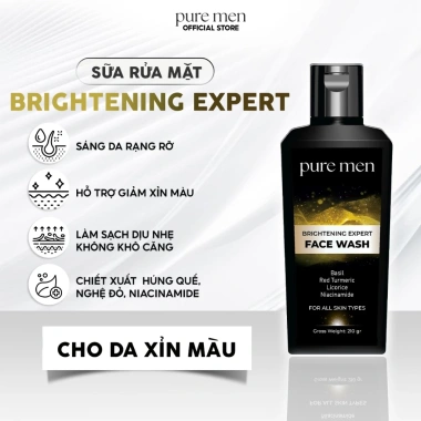 Sữa rửa mặt Pure Men nam - Làm sạch sâu, tẩy da chết, kiểm soát da nhờn mụn, 100ml/175ml, 129k