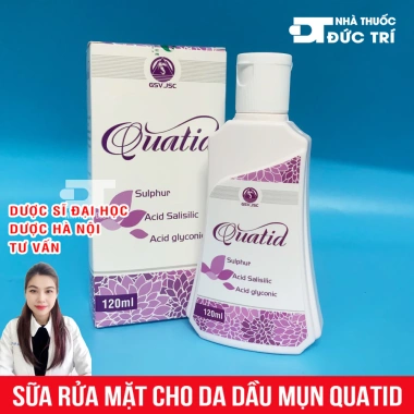 Sữa Rửa Mặt QUATID GSV 120ml Da Dầu Mụn - Kiểm Soát Bã Nhờn, Ngừa Mụn, Giá 90.480₫