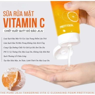 Sữa Rửa Mặt Quýt Jeju Tangerine Vita C Foam 150ml - Sáng Da, Giá 265k