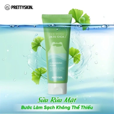 Sữa rửa mặt Rau Má tạo bọt nhẹ PrettySkin Jeju Cica 150ml – Giá 240.000đ giảm từ 290.400đ 6