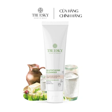Sữa Rửa Mặt Rau Má Truesky 50gr - Ngừa mụn, kiềm dầu, tẩy tế bào chết, sáng da cho tuổi dậy thì