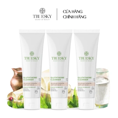 Sữa Rửa Mặt Rau Má Truesky 50gr - Ngừa mụn, kiềm dầu, tẩy tế bào chết, sáng da cho tuổi dậy thì