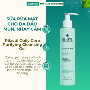 Sữa Rửa Mặt Rilastil Cleansing Gel Dành Cho Da Dầu Mụn Nhạy Cảm Giá 380.000