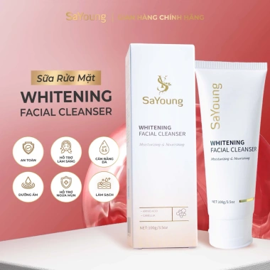 Sữa Rửa Mặt SaYoung Whitening 100ml - Cấp ẩm, sáng da, giảm 22% chỉ 135.000 VND