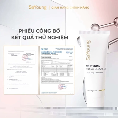 Sữa Rửa Mặt SaYoung Whitening 100ml - Cấp ẩm, sáng da, giảm 22% chỉ 135.000 VND