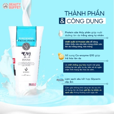 Sữa rửa mặt Scentio Milk Plus Whitening Q10 – Tạo bọt trắng da, chỉ 88.000₫ 5