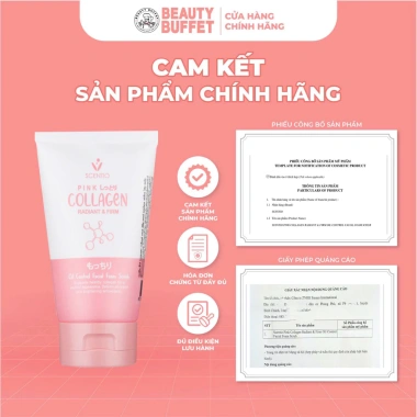 Sữa rửa mặt Scentio Pink Collagen Radiant & Firm 100ml - Kiểm soát dầu, làm sạch sâu, da săn chắc, giảm còn 169k