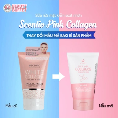 Sữa rửa mặt Scentio Pink Collagen Radiant & Firm 100ml - Kiểm soát dầu, làm sạch sâu, da săn chắc, giảm còn 169k