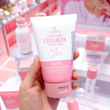 Sữa rửa mặt Scentio Pink Collagen Radiant & Firm 100ml - Kiểm soát dầu, làm sạch sâu, da săn chắc, giảm còn 169k