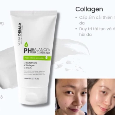 Sữa rửa mặt Sena Demar PH Balanced Deep Cleansing Foam 150ml - 2-5 hộp, cân bằng pH, giảm giá 240.000₫ 2