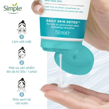 Sữa Rửa Mặt Simple Gel Dịu Nhẹ Da Dầu Mụn Nhạy Cảm - Giảm còn 159k (198.750) 2