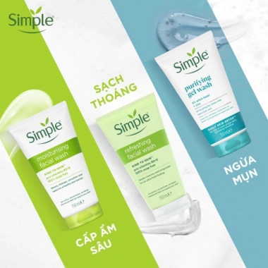 Sữa Rửa Mặt Simple Gel Dịu Nhẹ Da Dầu Mụn Nhạy Cảm - Giảm còn 159k (198.750) 3