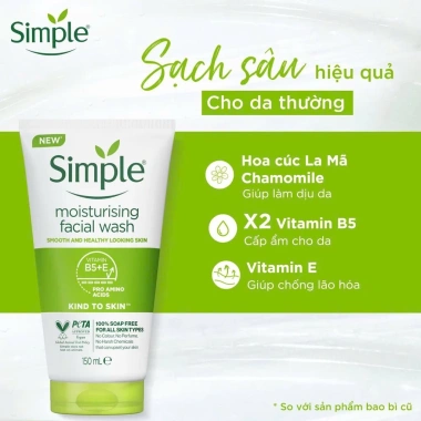 Sữa Rửa Mặt Simple Gel Dịu Nhẹ Da Dầu Mụn Nhạy Cảm - Giảm còn 159k (198.750) 5