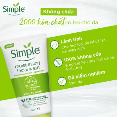 Sữa rửa mặt Simple kiềm dầu, ngừa mụn, se khít lỗ chân lông - chỉ 119.000 VND (giảm từ 145.180 VND) 7