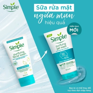 Sữa Rửa Mặt Simple Refreshing 150ml - Dịu Nhẹ Dành Cho Da Dầu Mụn, Nhạy Cảm, Giá Chỉ 94.000 VND 2