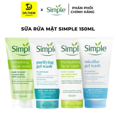 Sữa Rửa Mặt Simple Refreshing 150ml - Dưỡng nhẹ da dầu mụn, da nhạy cảm, giảm mụn, giá chỉ 118.000 VND 2
