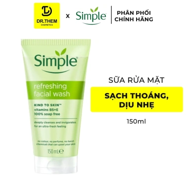 Sữa Rửa Mặt Simple Refreshing 150ml - Dưỡng nhẹ da dầu mụn, da nhạy cảm, giảm mụn, giá chỉ 118.000 VND 9