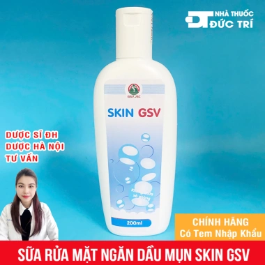 Sữa Rửa Mặt Skin GSV 200ml - Dành cho Da Dầu Mụn, Nhạy cảm, Giá ưu đãi 140.400₫
