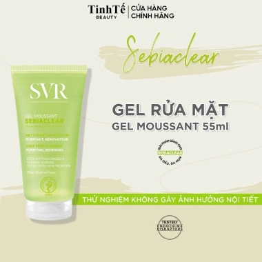 Sữa rửa mặt SVR Sebiaclear da dầu mụn không xà phòng - Kiểm soát bã nhờn, giảm mụn, 145k