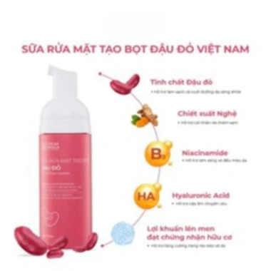 Sữa Rửa Mặt Tạo Bọt Đậu Đỏ 150g - Làm Sạch Dịu Nhẹ, Mềm Mại, Da Sáng Mịn, Giá 209.000₫ 10