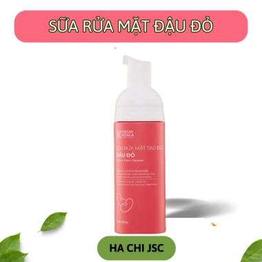 Sữa Rửa Mặt Tạo Bọt Đậu Đỏ Việt Nam Sạch Sâu Cấp Ẩm Dưỡng Sáng Da 150g