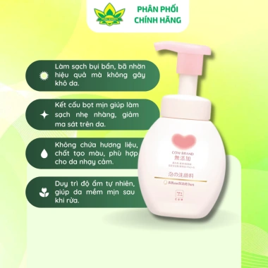Sữa Rửa Mặt Tạo Bọt Dịu Nhẹ COW Mutenka 200ml Da Nhạy Cảm - Giá Ưu Đãi 117k