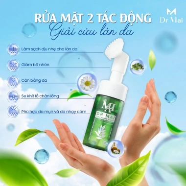 Sữa rửa mặt tạo bọt Dr Mai - Sạch sâu, dịu nhẹ cho da dầu, nhạy cảm, mụn - 150.000₫ 5 Sữa rửa mặt tạo bọt Dr Mai - Sạch sâu, dịu nhẹ cho da dầu, nhạy cảm, mụn - 150.000₫ 5