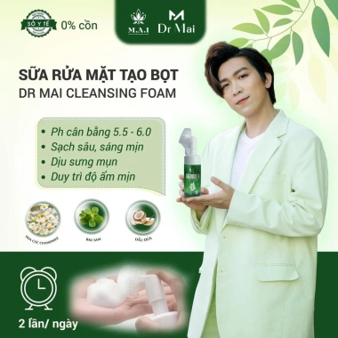 Sữa rửa mặt tạo bọt Dr Mai - Sạch sâu, dịu nhẹ cho da dầu, nhạy cảm, mụn - 150.000₫