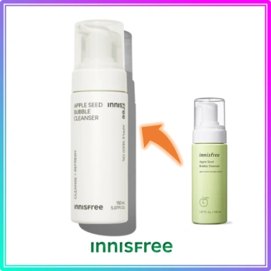 Sữa Rửa Mặt Tạo Bọt Hạt Táo innisfree Apple Seed 150ml – Da Sáng Mịn, Giá 265k