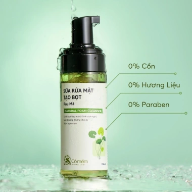 Sữa Rửa Mặt Tạo Bọt Mềm Mịn Rau Má 150ml - Làm Sạch, Da Mụn, Dầu, Nhạy Cảm - 36k Sữa Rửa Mặt Tạo Bọt Mềm Mịn Rau Má 150ml - Làm Sạch, Da Mụn, Dầu, Nhạy Cảm - 36k