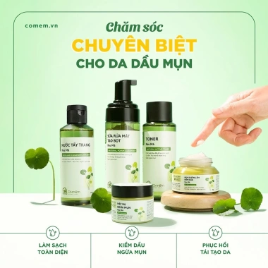 Sữa Rửa Mặt Tạo Bọt Mềm Mịn Rau Má 150ml - Làm Sạch, Da Mụn, Dầu, Nhạy Cảm - 36k