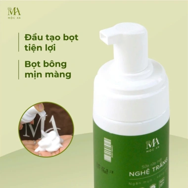 Sữa Rửa Mặt Tạo Bọt Mộc An 150g – Nghệ Trắng & Tảo Biển, Sáng Da, Giảm Mụn 4 Sữa Rửa Mặt Tạo Bọt Mộc An 150g – Nghệ Trắng & Tảo Biển, Sáng Da, Giảm Mụn 4