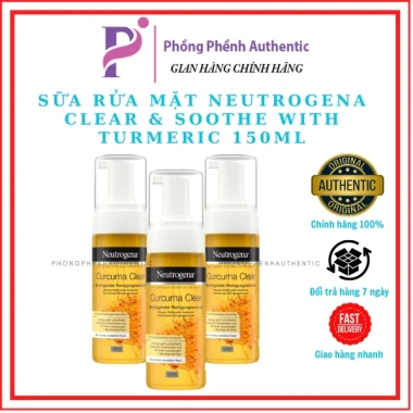 Sữa Rửa Mặt Tạo Bọt Neutrogena Curcuma 150ml - Giảm Thâm, Kiểm Dầu, Nghệ, 205k