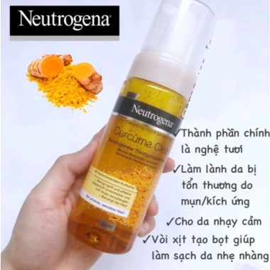 Sữa Rửa Mặt Tạo Bọt Neutrogena Curcuma 150ml - Giảm Thâm, Kiểm Dầu, Nghệ, 205k 2