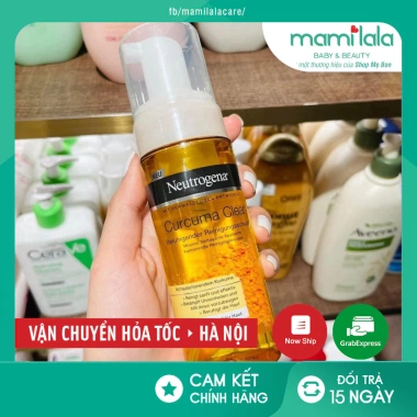 Sữa rửa mặt tạo bọt Neutrogena Nghệ Curcuma Clear 150ml - Da sạch sâu, giảm mụn, giá chỉ 215.000₫
