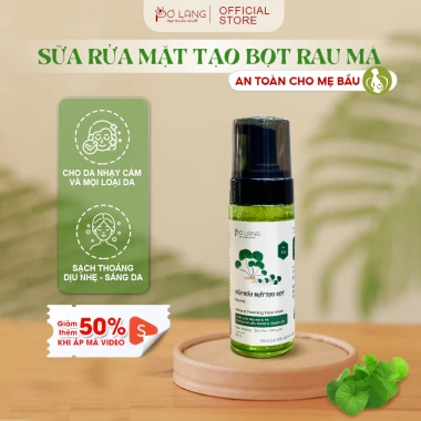 Sữa rửa mặt tạo bọt Pơ Lang 150ml - làm sạch sâu, mềm mịn, rau má, cho da mụn, da dầu, da nhạy cảm - 170.000đ 2