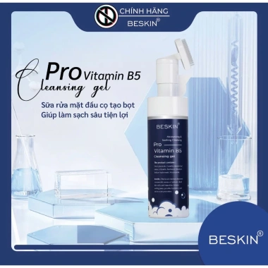 Sữa rửa mặt tạo bọt Pro Vitamin B5 145ml Beskin - Dưỡng ẩm, làm sạch sâu, giá chỉ 157.680đ